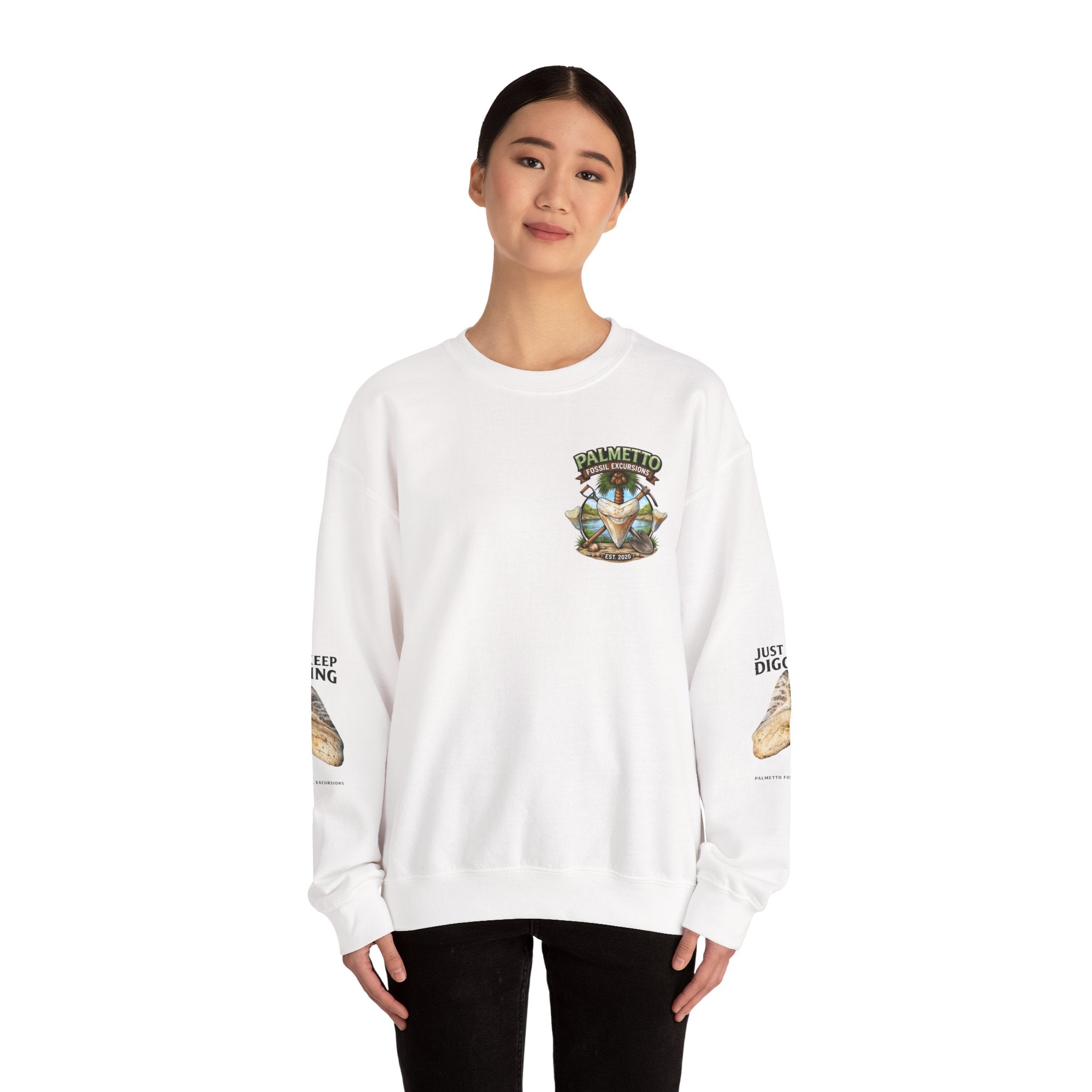 Just Keep Digging Sweatshirt — Palm Beach Shark Tooth Graphic Crewneck