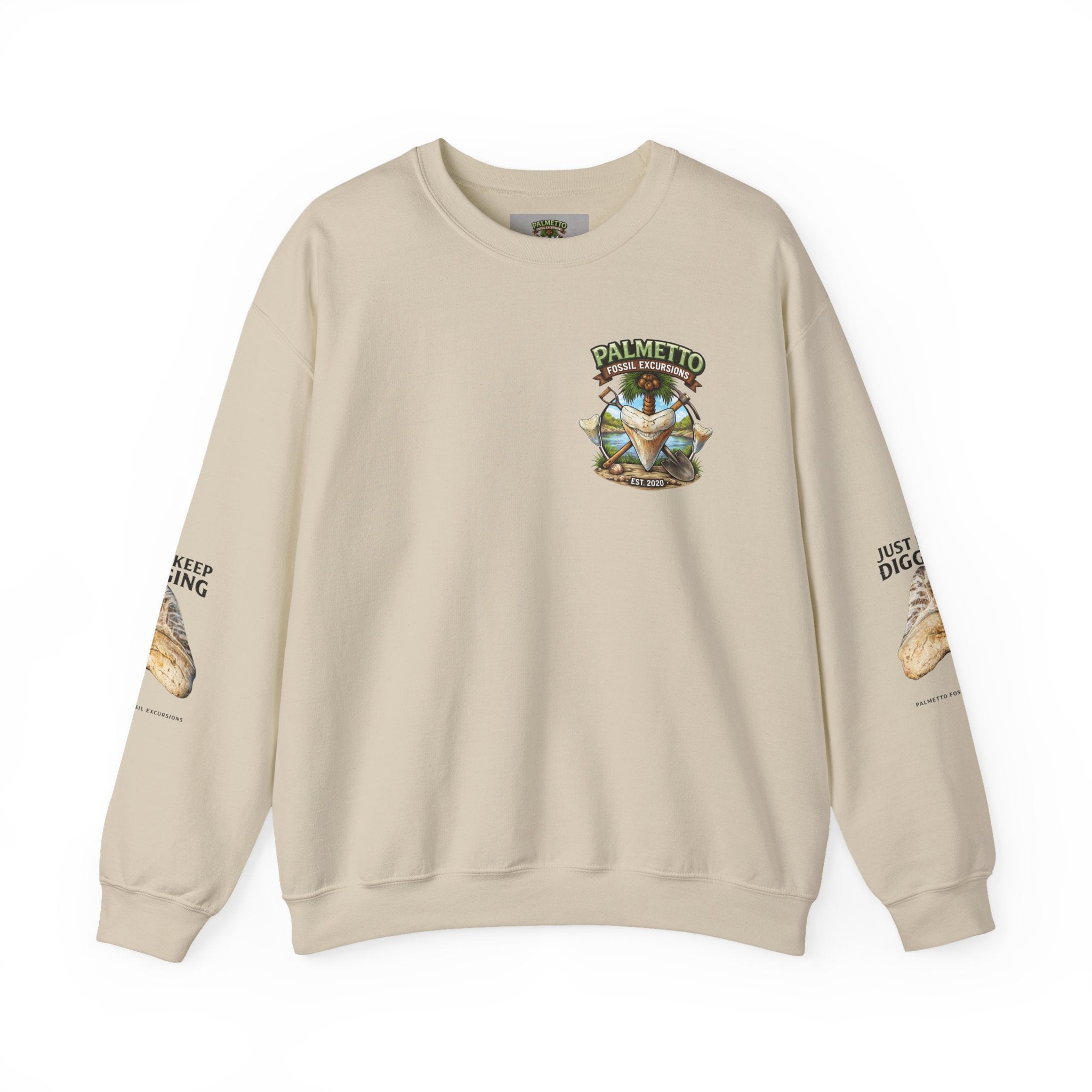 Just Keep Digging Sweatshirt — Palm Beach Shark Tooth Graphic Crewneck